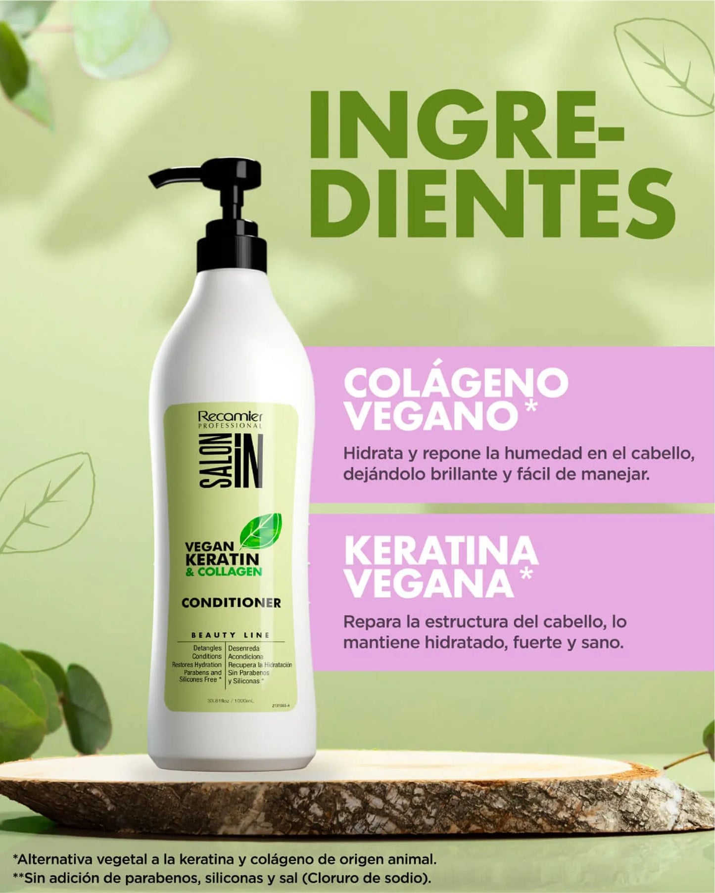 ACONDICIONADOR VEGAN KERATIN COLLAGEN X 1000 ML