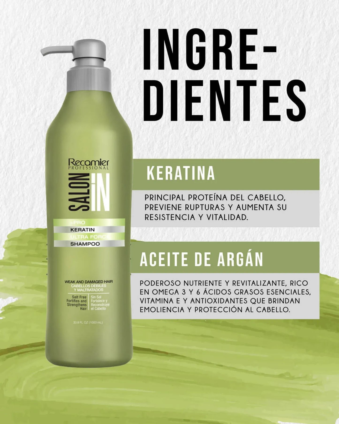 SHAMPOO KERATIN ULTRA FORCE SALON IN 1000 ML