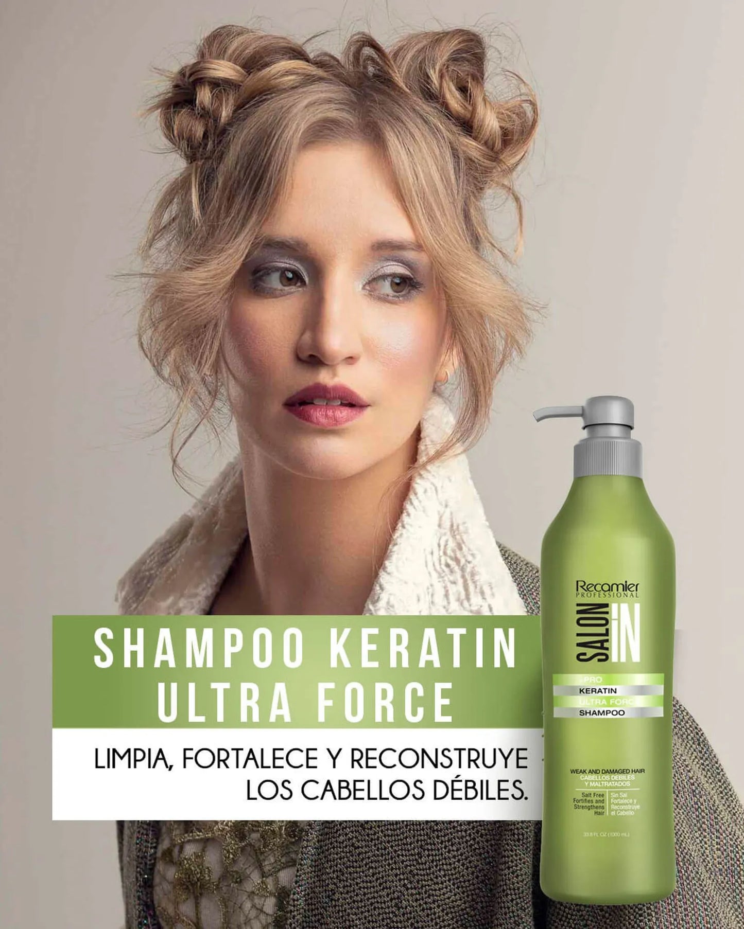 SHAMPOO KERATIN ULTRA FORCE SALON IN 1000 ML