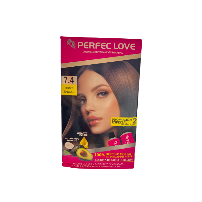 TINTE PERFEC LOVE DOS TUBO TABACO 7.4