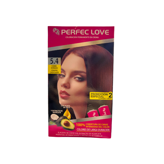 TINTE PERFEC LOVE DOS TUBO COBRE DORADO 5.4