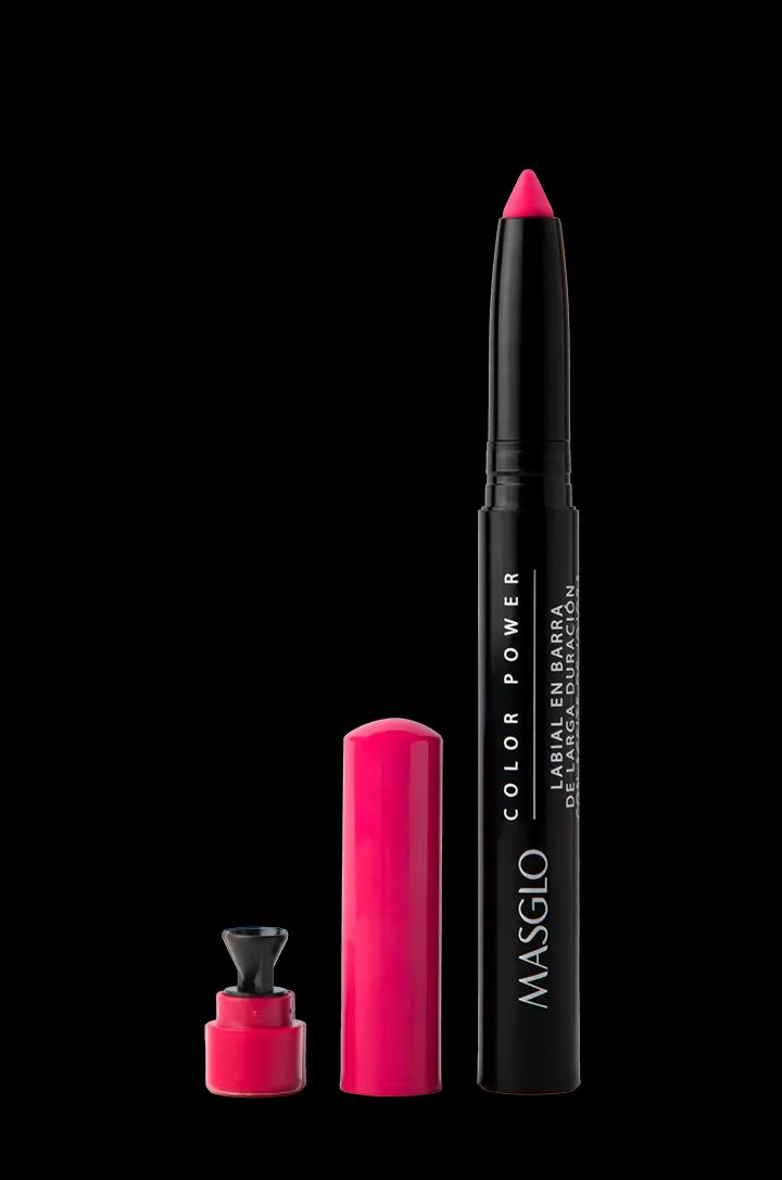 COLOR POWER - LABIAL DE LARGA DURACIÓN CON ACEITE DE JOJOBA MASGLO COSMETICS 1.4 GR - GAMA ROSA SEXY