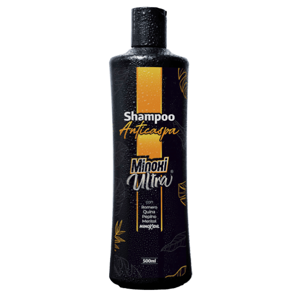 Shampoo Anticaspa Sin Sal Minoxiultra – Minoxidil y Extractos Naturales para Hombre
