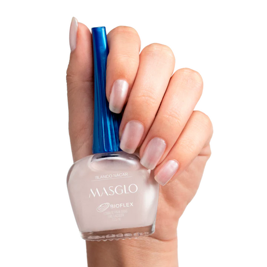 BLANCO NACAR - ESMALTE TRADICIONAL PERLADO MASGLO 13,5 ML - GAMA BLANCO