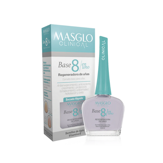 BASE MASGLO CLINICAL 8 EN 1 REGENERADORA DE UÑAS 13,5 ML