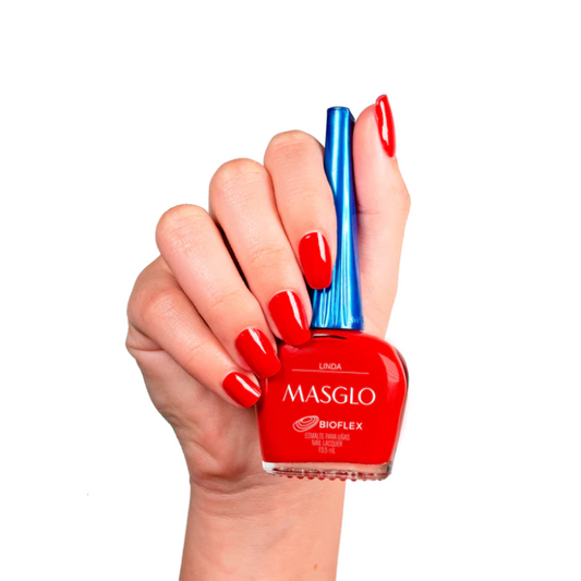 LINDA - ESMALTE TRADICIONAL CREMOSO MASGLO 13,5 ML - GAMA ROJO