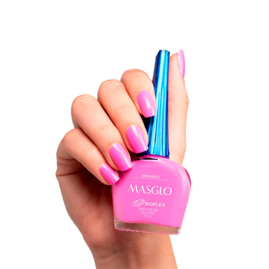 AMIGABLE - ESMALTE TRADICIONAL CREMOSO MASGLO 13,5 ML - GAMA ROSADO