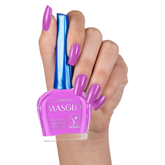 SILENCIOSA - ESMALTE TRADICIONAL CREMOSO MASGLO 13,5 ML - GAMA MORADO
