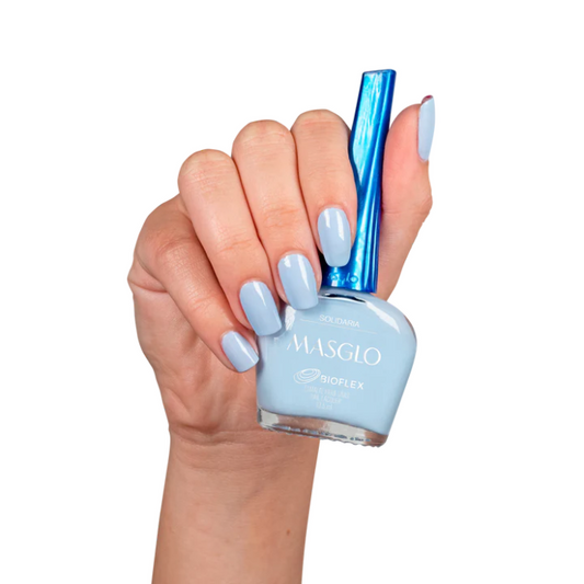 SOLIDARIA - ESMALTE TRADICIONAL CREMOSO MASGLO 13,5 ML - GAMA AZUL
