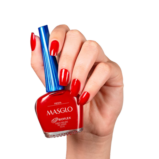 FIESTA - ESMALTE TRADICIONAL CREMOSO MASGLO 13,5 ML - GAMA ROJO