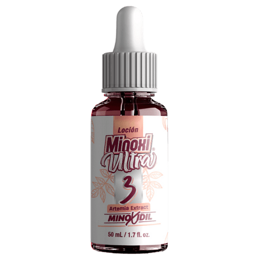 Tónico mujer para Cejas y Cabello Minoxiultra con Minoxidil, Biotina y Colágeno