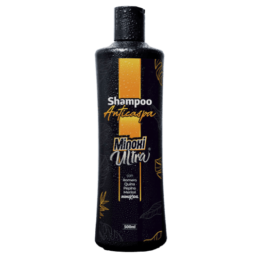 Shampoo Anticaspa Sin Sal Minoxiultra – Minoxidil y Extractos Naturales para Hombre