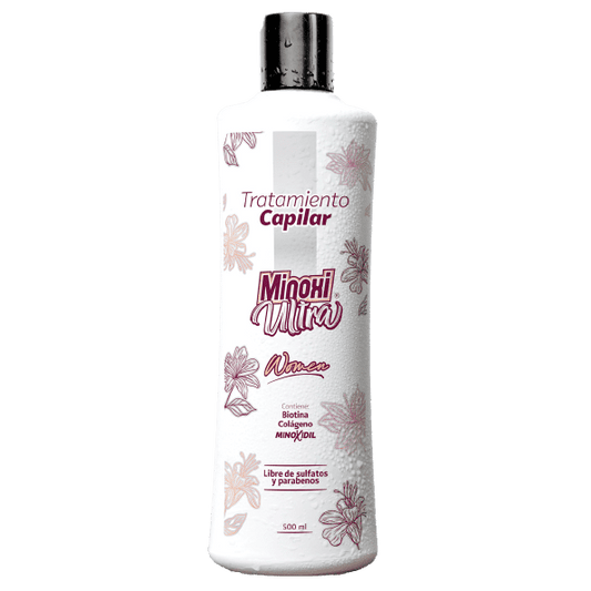 Tratamiento Capilar Mujer Minoxiultra – Biotina, Colágeno y Minoxidil, Sin Sulfatos